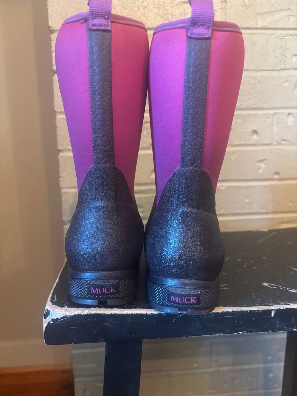 Toddler Pink and Brown Muck Waterproof Work Boots